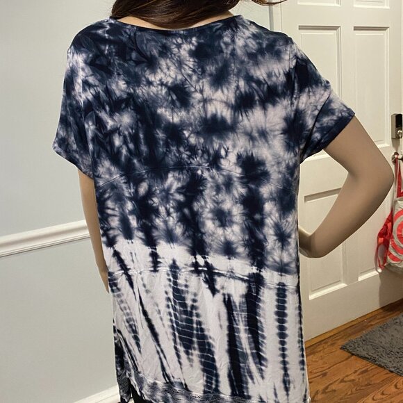 Chico's Tie Die Flowy Rayon/CottonTop Size L (12-14) - Picture 6 of 8